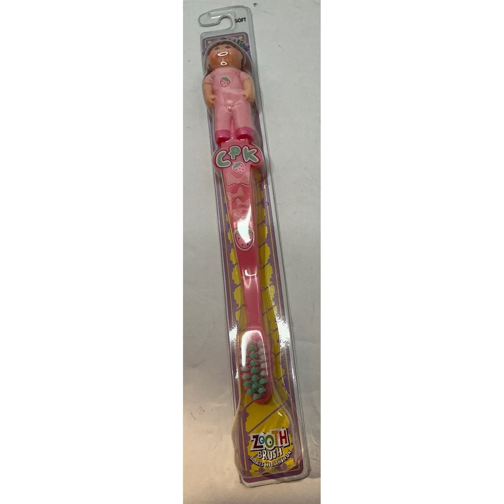 Cabbage Patch Kids Y2K Toothbrush Zooth Pink Strawberry Character Soft NWT - Picture 2 of 8